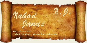 Nahod Janus vizit kartica